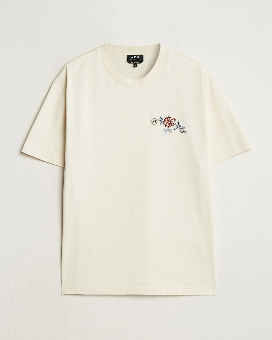 Homme | T-shirts | A.P.C. | Oscar Embroidered T-Shirt Ecru