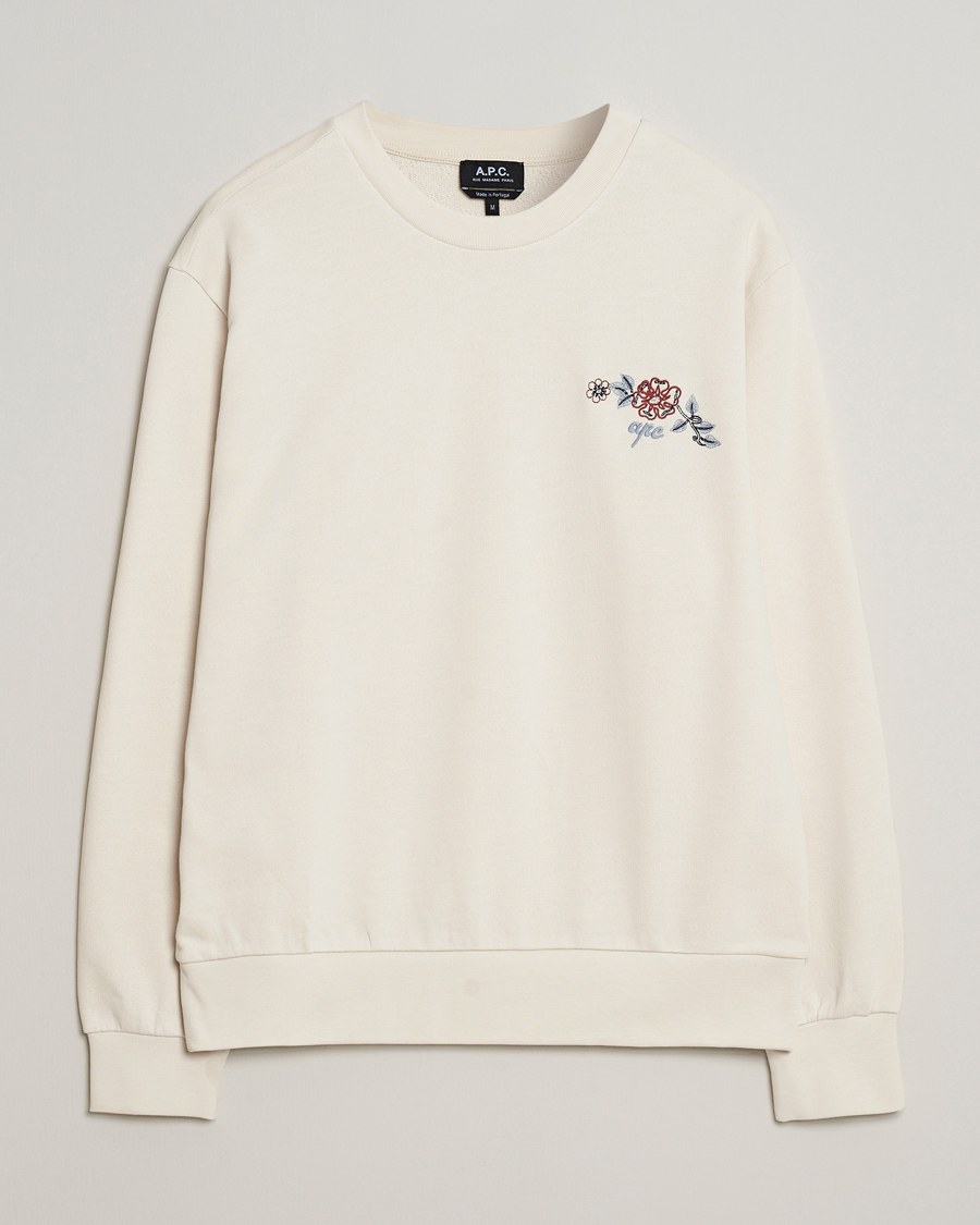 Homme | Pulls Et Tricots | A.P.C. | Tyle Embroidered Sweatshirt Ecru