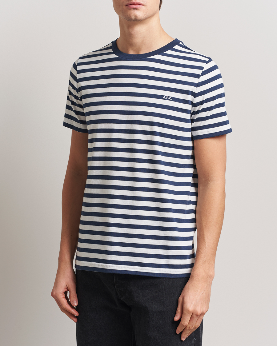 Homme | T-shirts | A.P.C. | Striped T-Shirt Navy/White