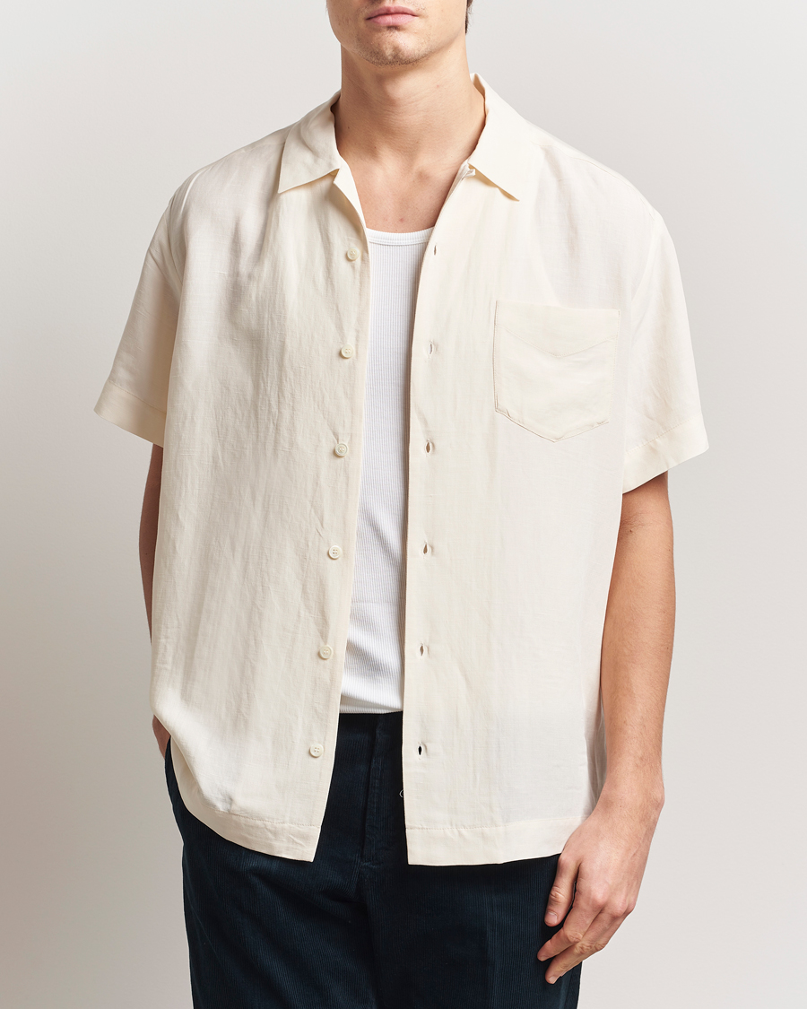 Homme | Chemises | A.P.C. | Roy Woven Short Sleeve Shirt Ecru