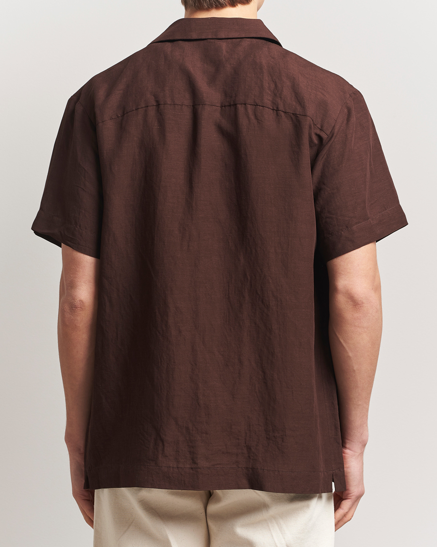 Homme | Chemises | A.P.C. | Roy Woven Short Sleeve Shirt Brown