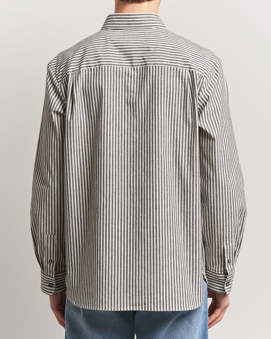 Homme | Chemises | A.P.C. | Rustic Cotton Striped Overshirt Black/White