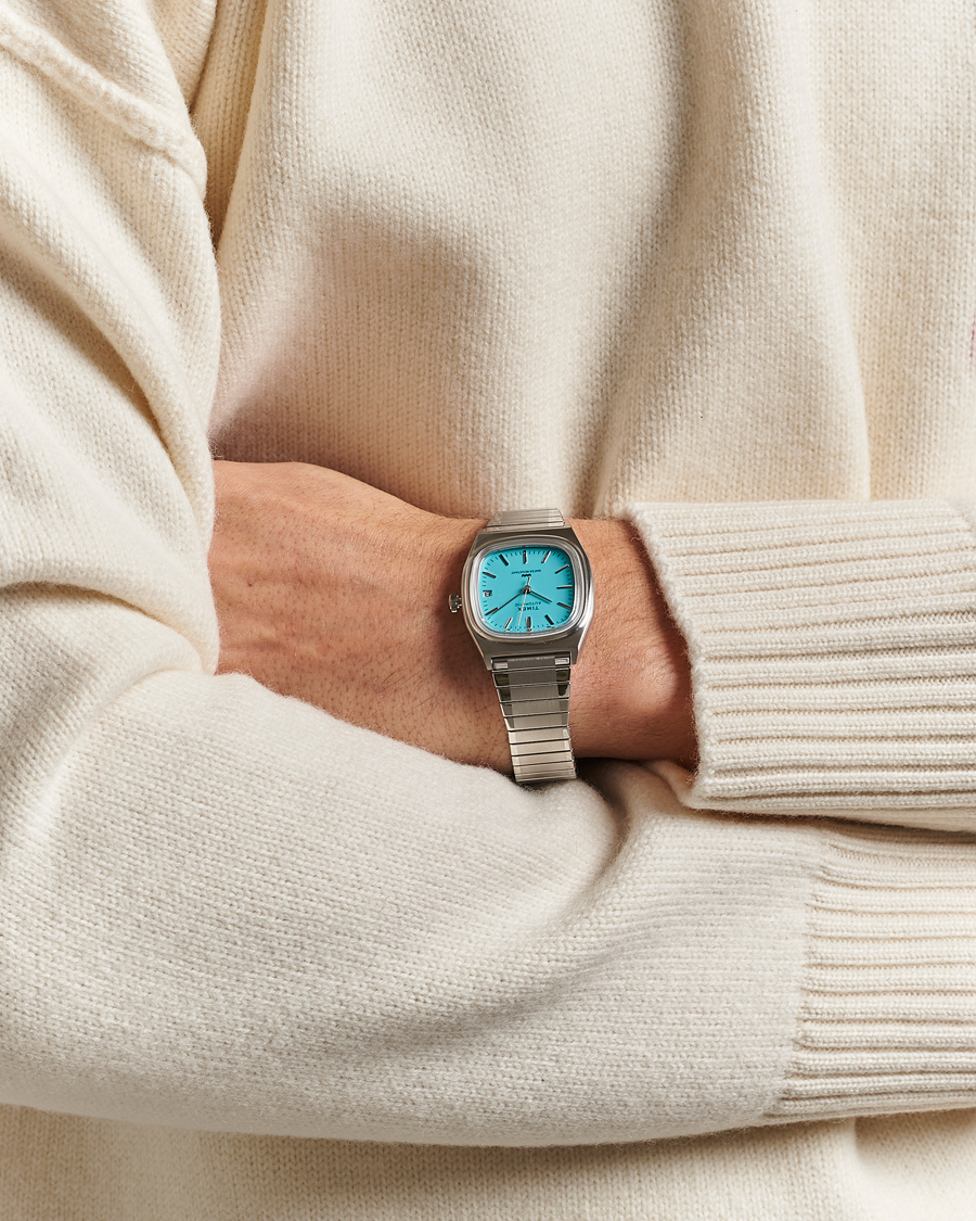 Homme | Timex Men's Automatic Steel 34mm Aquamarine Dial | Timex | Men's Automatic Steel 34mm Aquamarine Dial