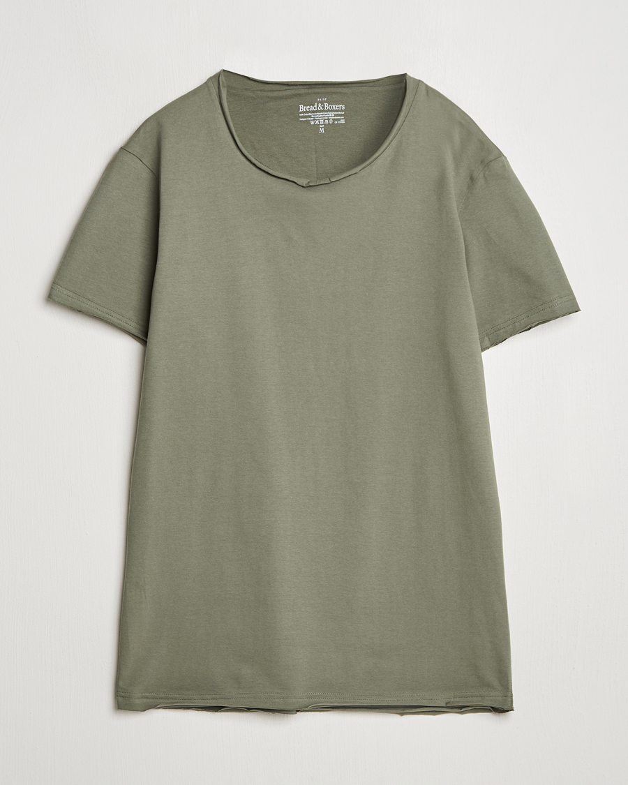 Homme | T-shirts | Bread & Boxers | Crew Neck Relaxed T-Shirt Khaki Green