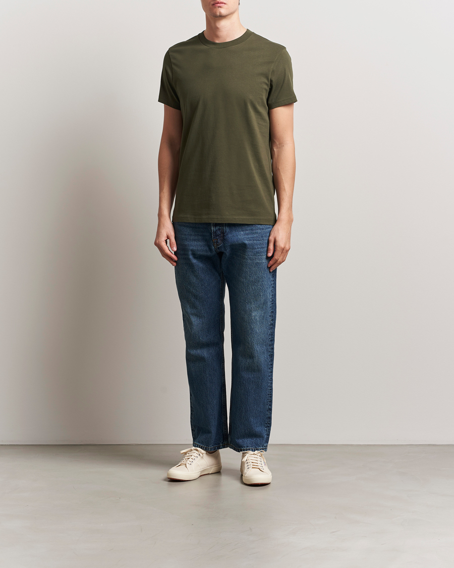 Homme | T-shirts | Bread & Boxers | Crew Neck Regular T-Shirt Dark Army Green