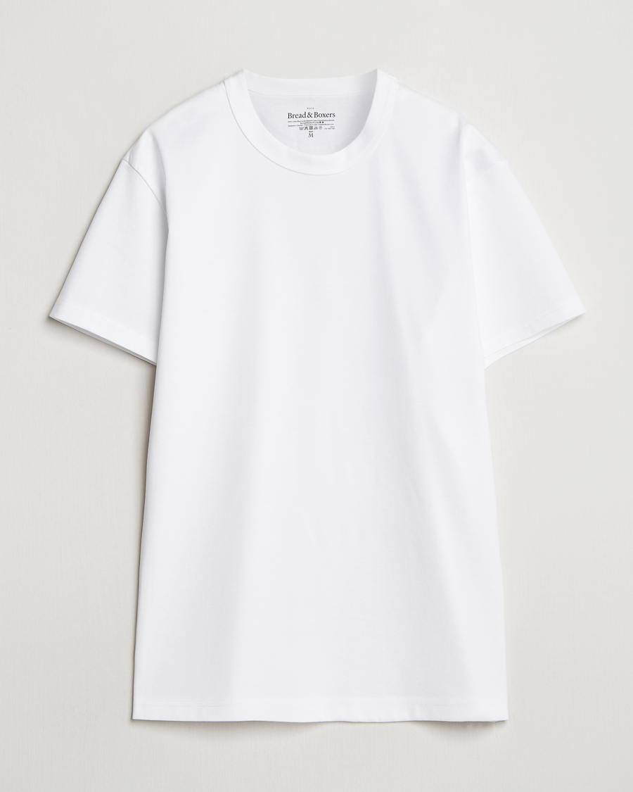Homme | T-shirts | Bread & Boxers | Pima Cotton Crew Neck T-Shirt White