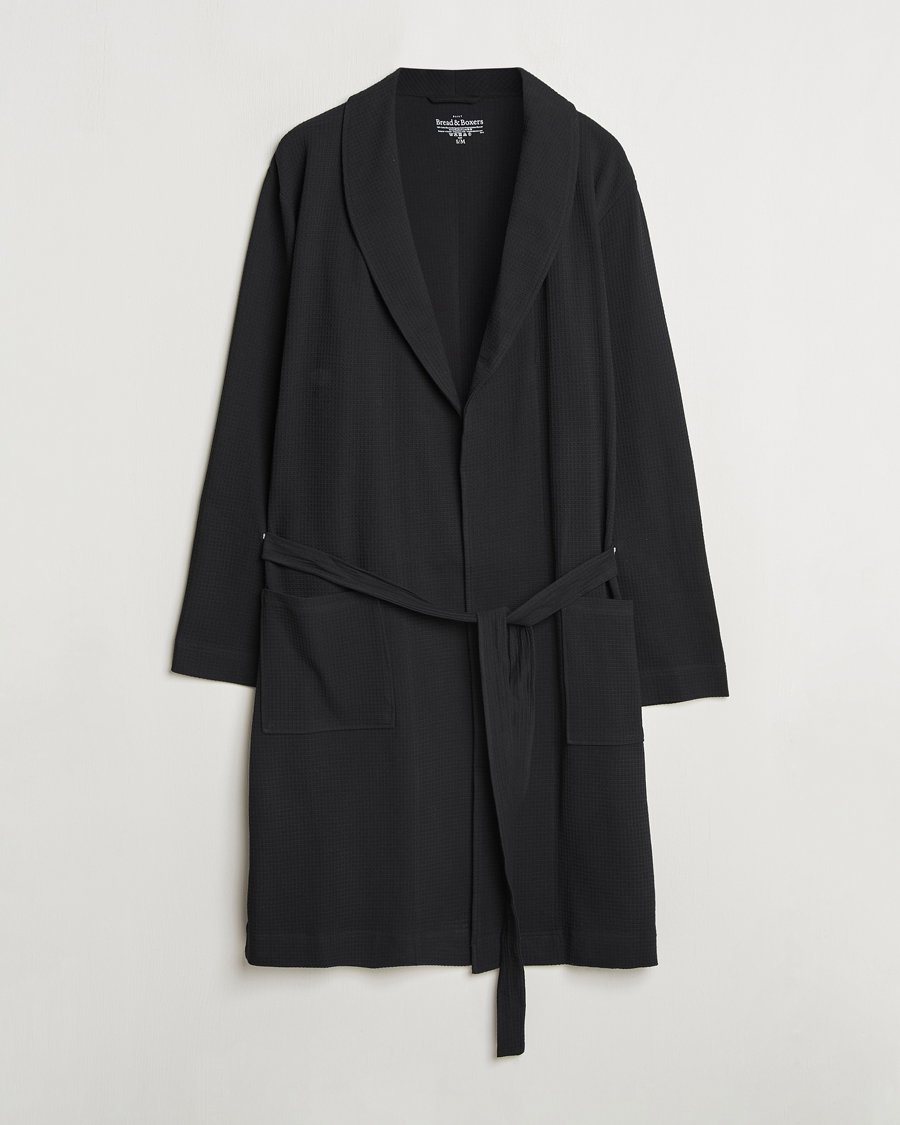 Homme | Peignoirs Et Pyjamas | Bread & Boxers | Waffle Robe Black