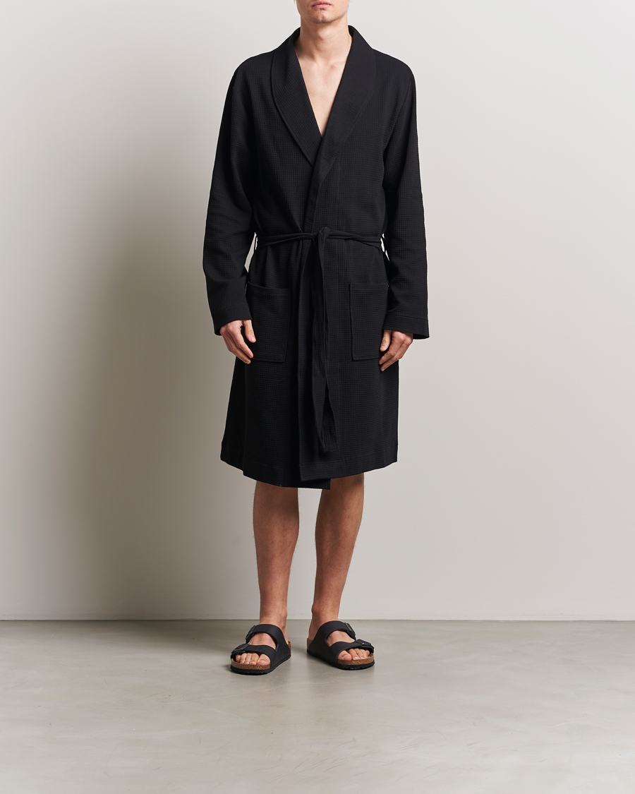 Homme | Peignoirs Et Pyjamas | Bread & Boxers | Waffle Robe Black