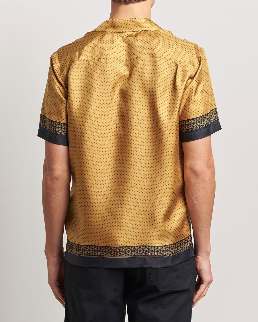 Homme | Chemises | Orlebar Brown | Maitan Silk Gold Bullion Shirt Gold/Black