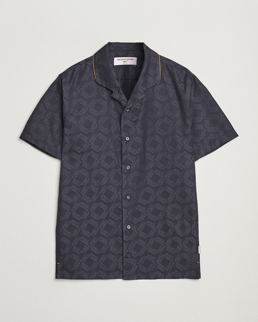 Homme | Chemises | Orlebar Brown | Hibbert 007 Monogram Shirt Black