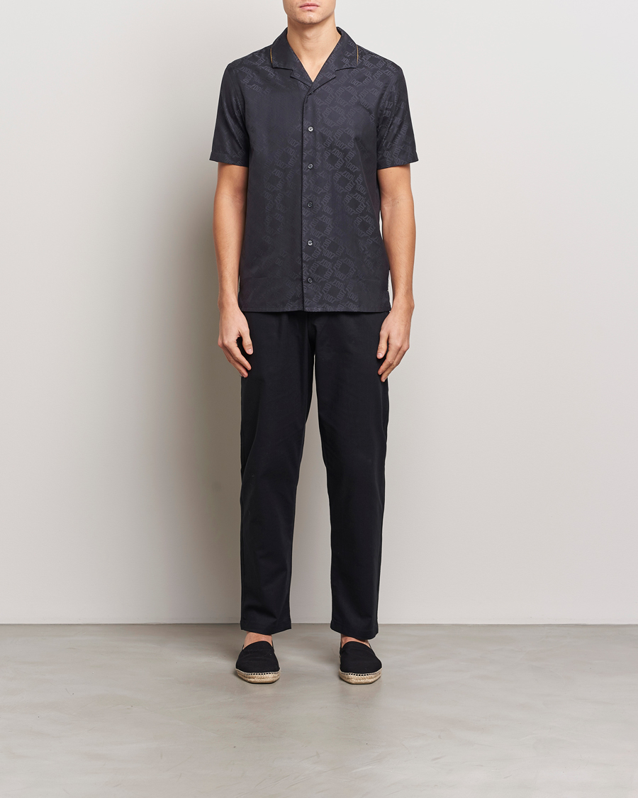 Homme | Chemises | Orlebar Brown | Hibbert 007 Monogram Shirt Black