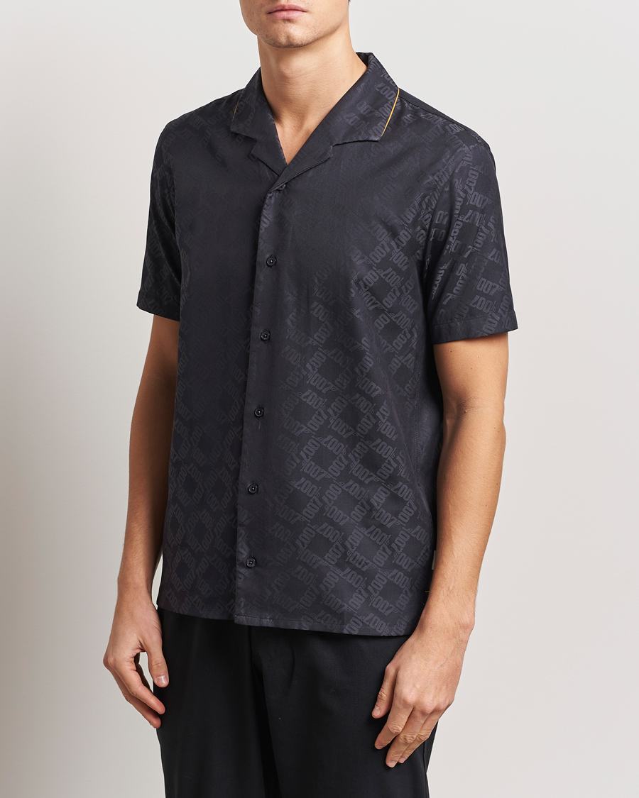 Homme | Chemises | Orlebar Brown | Hibbert 007 Monogram Shirt Black