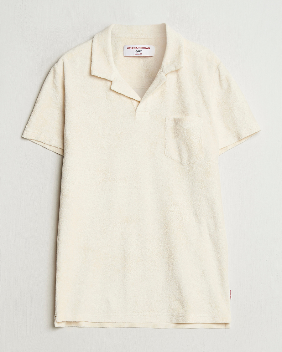 Homme | Polos | Orlebar Brown | Terry 007 Polo Latte