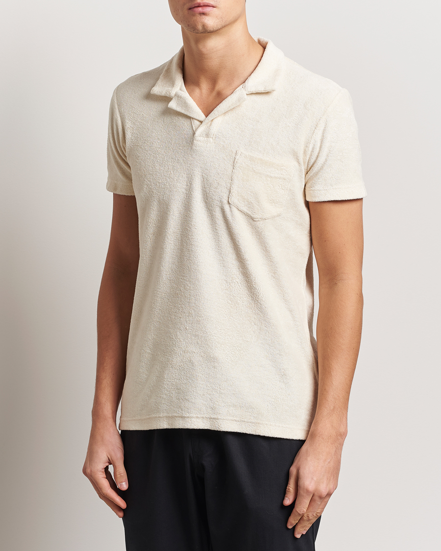 Homme | Polos | Orlebar Brown | Terry 007 Polo Latte