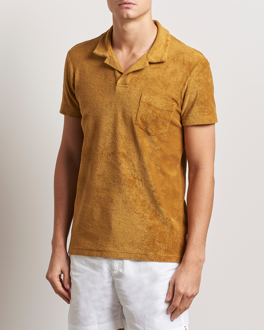 Homme | Polos | Orlebar Brown | Terry 007 Polo Gold