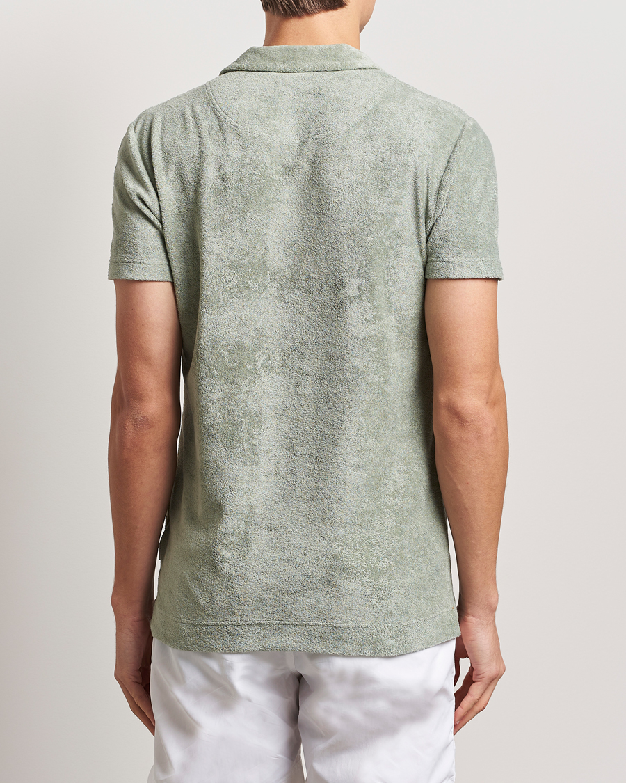 Homme | Polos | Orlebar Brown | Terry 007 Polo Penny Green