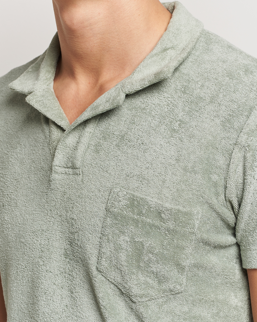 Homme | Polos | Orlebar Brown | Terry 007 Polo Penny Green