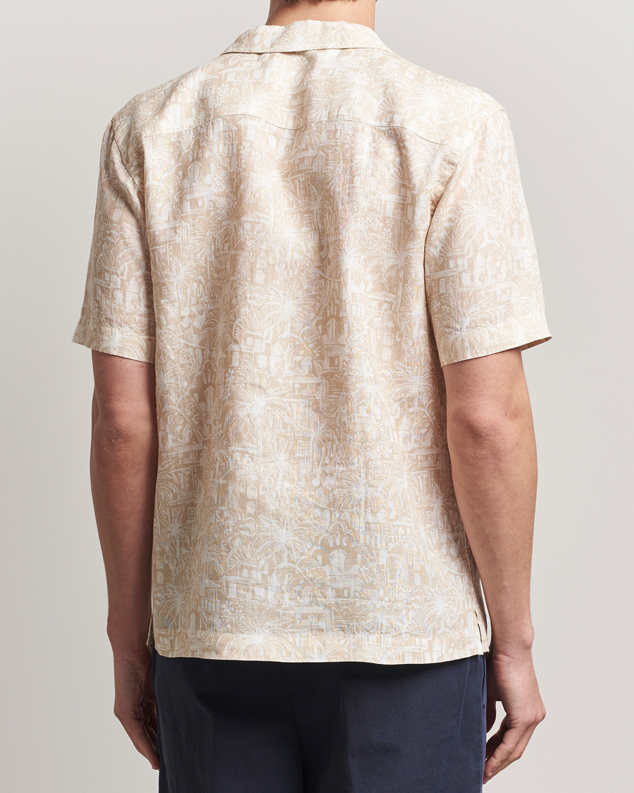 Homme | Chemises | Eton | Resort Printed Short Sleeve Shirt Beige
