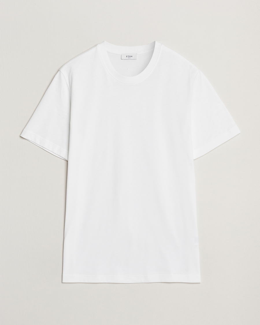 Homme | T-shirts | Eton | Mercerized Jersey Crew Neck T-Shirt White