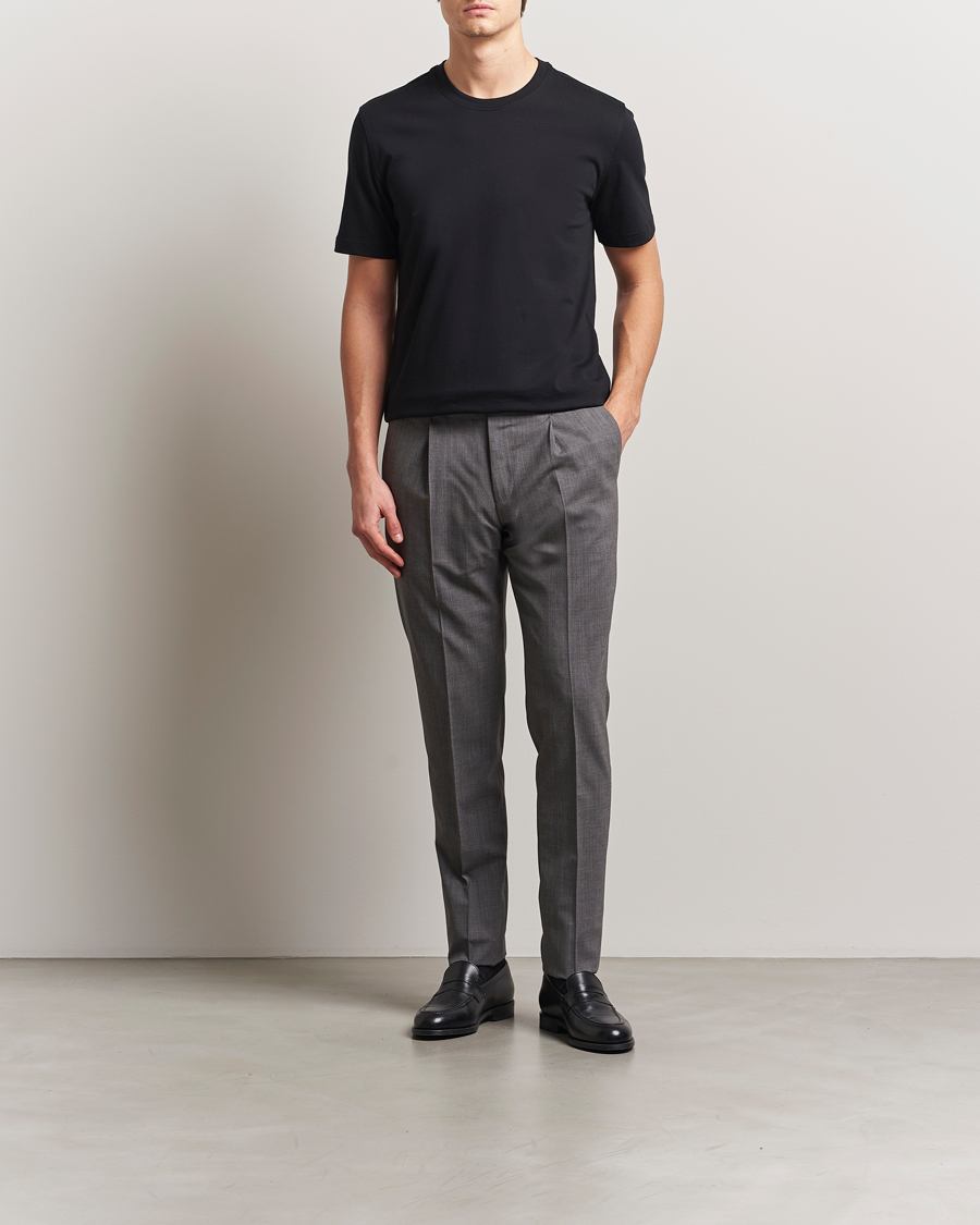 Homme | T-shirts | Eton | Mercerized Jersey Crew Neck T-Shirt Black