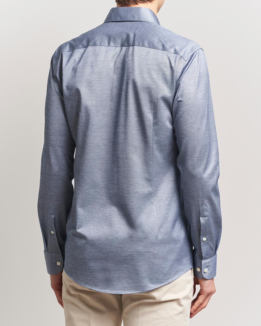 Homme | Chemises | Eton | Filo Di Scozia Oxford Shirt Dark Blue