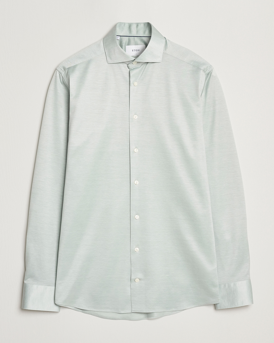 Homme | Chemises | Eton | Filo Di Scozia Oxford Shirt Light Green