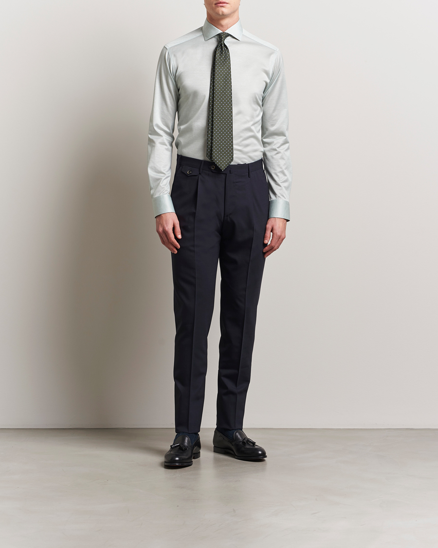 Homme | Chemises | Eton | Filo Di Scozia Oxford Shirt Light Green