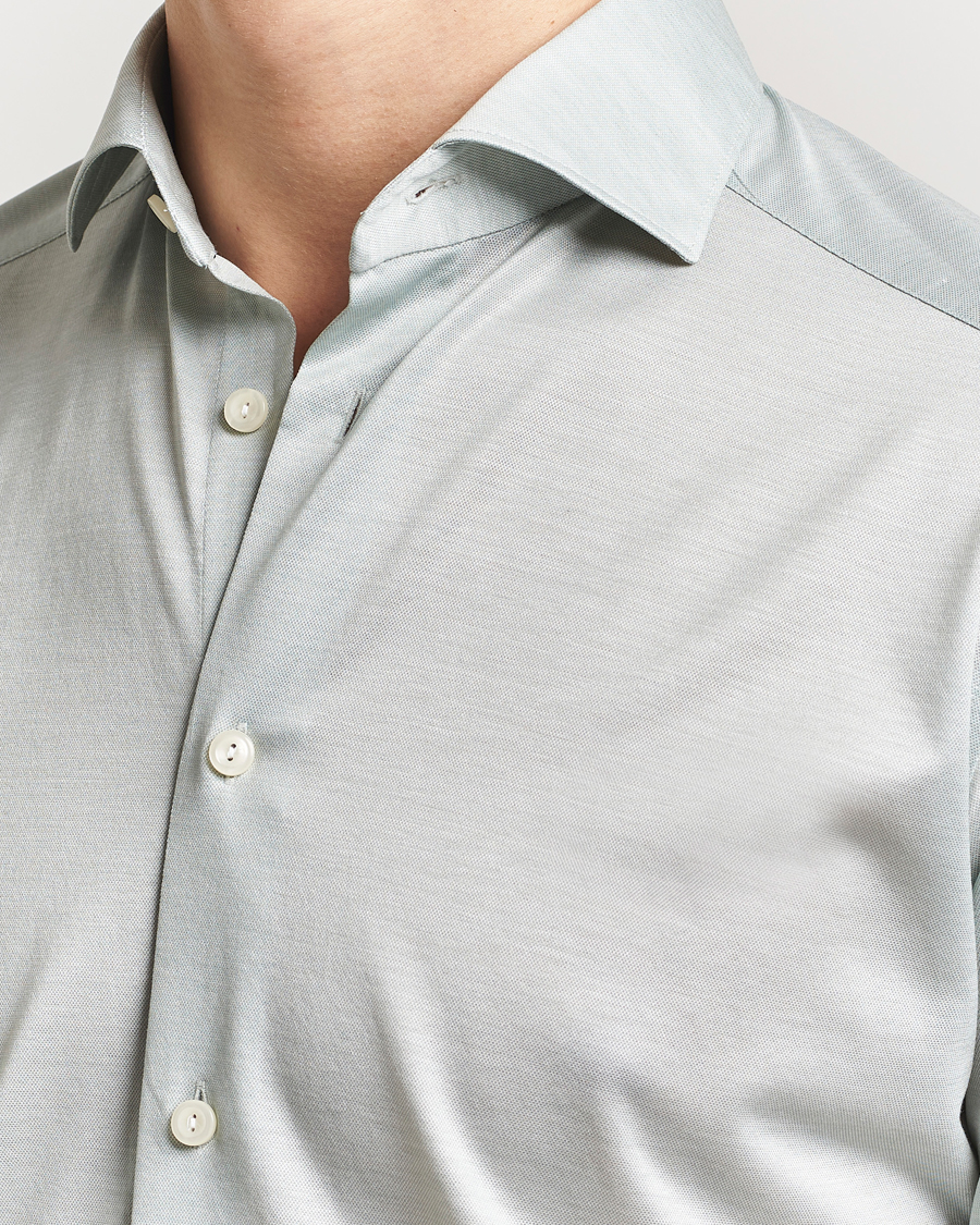 Homme | Chemises | Eton | Filo Di Scozia Oxford Shirt Light Green