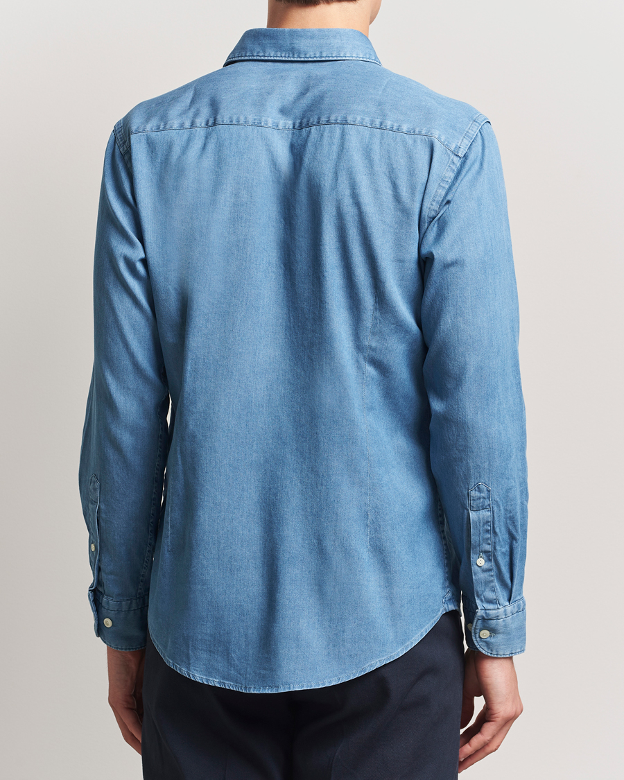 Homme | Chemises | Eton | Slim Fit Denim Shirt Mid Blue