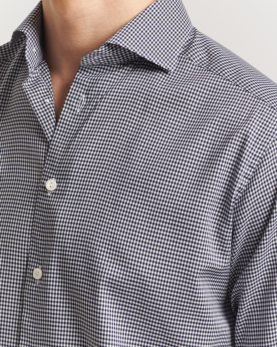 Homme | Chemises | Eton | Slim Fit Checked Signature Shirt Dark Blue/White