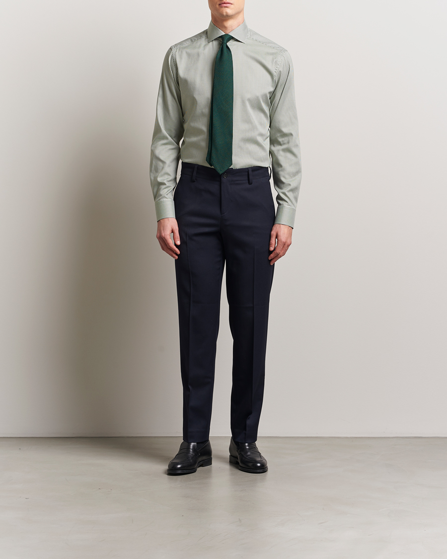 Homme | Chemises | Eton | Slim Fit Checked Signature Shirt Green/White