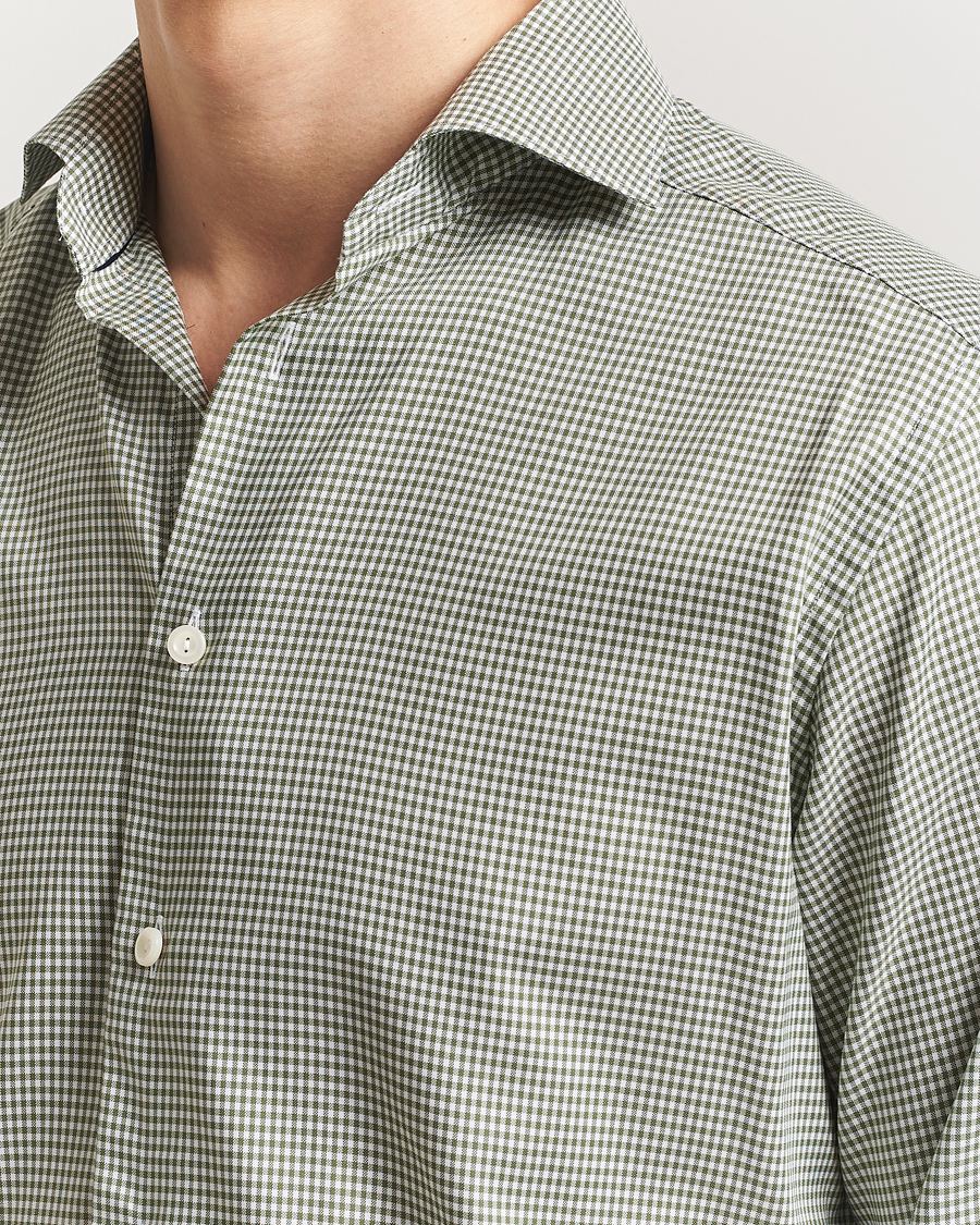 Homme | Chemises | Eton | Slim Fit Checked Signature Shirt Green/White