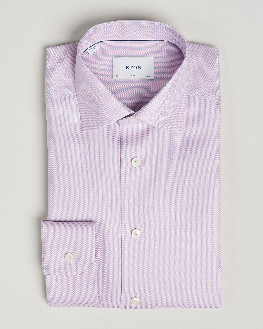 Homme | Chemises | Eton | Slim Fit Signature Dobby Shirt Pink