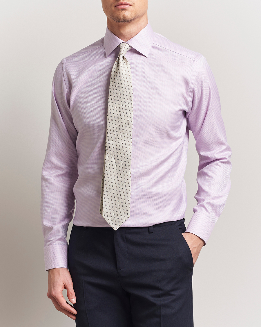 Homme | Chemises | Eton | Slim Fit Signature Dobby Shirt Pink