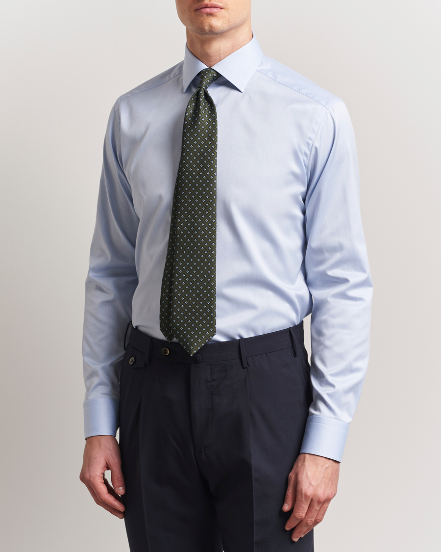 Homme | Chemises | Eton | Slim Fit Signature Twill Contrast Shirt Light Blue