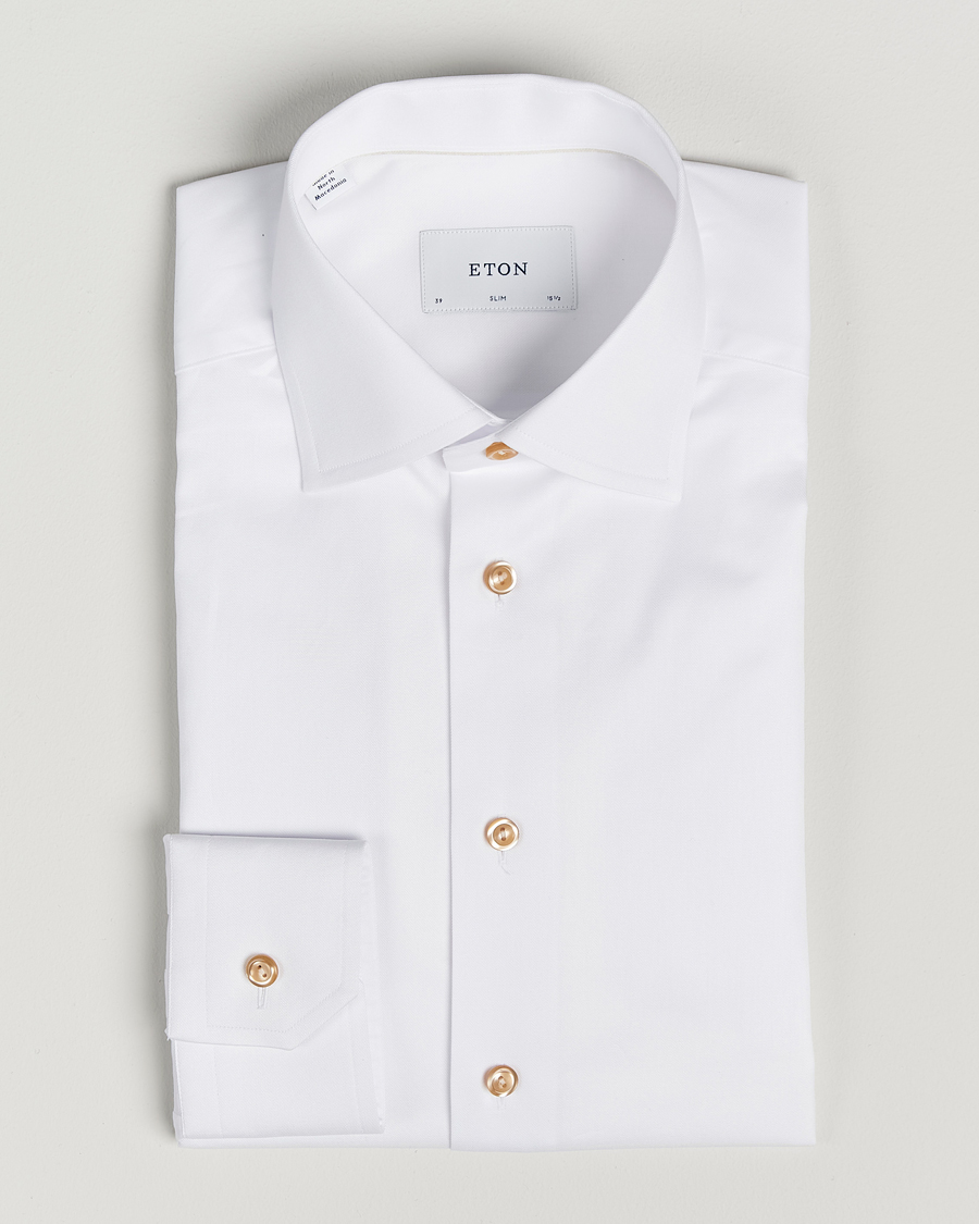 Homme | Chemises | Eton | Slim Fit Signature Twill Shirt White