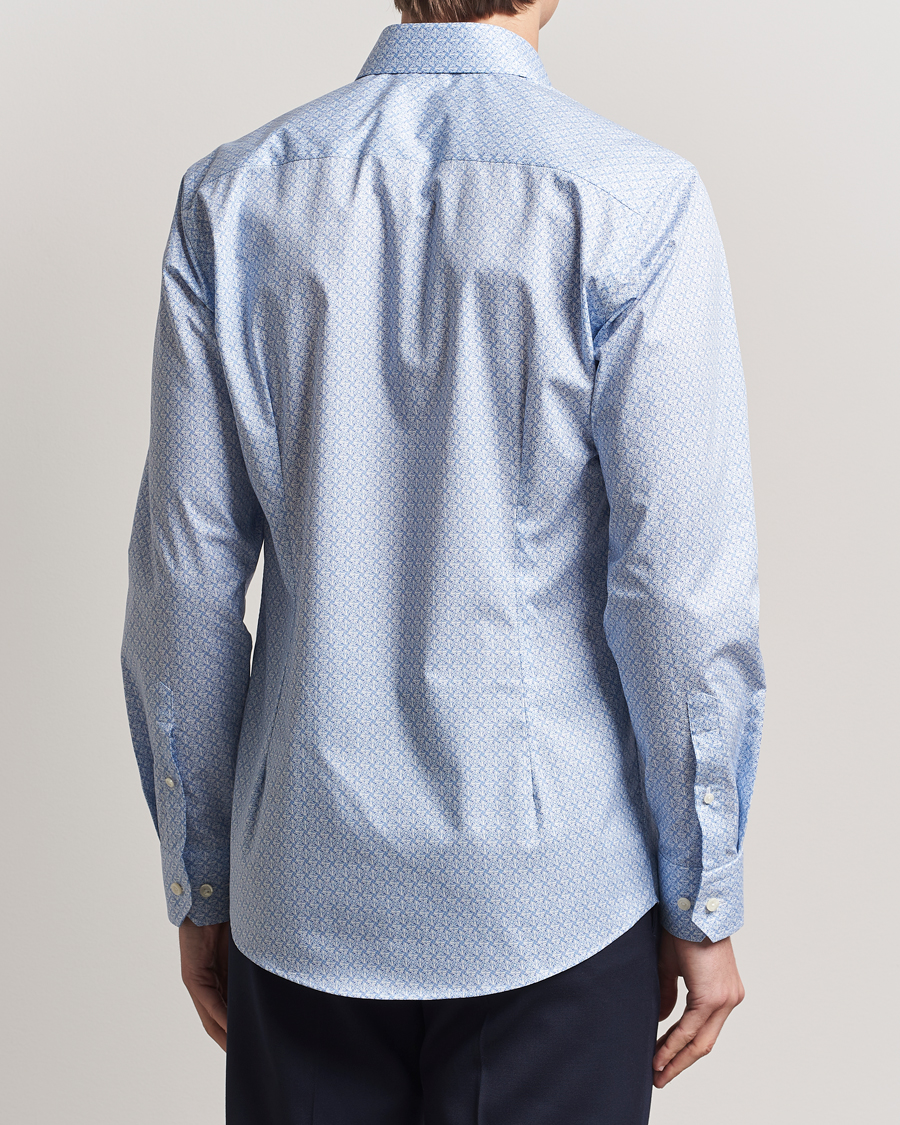 Homme | Chemises | Eton | Slim Fit Signature Twill Printed Shirt Light Blue