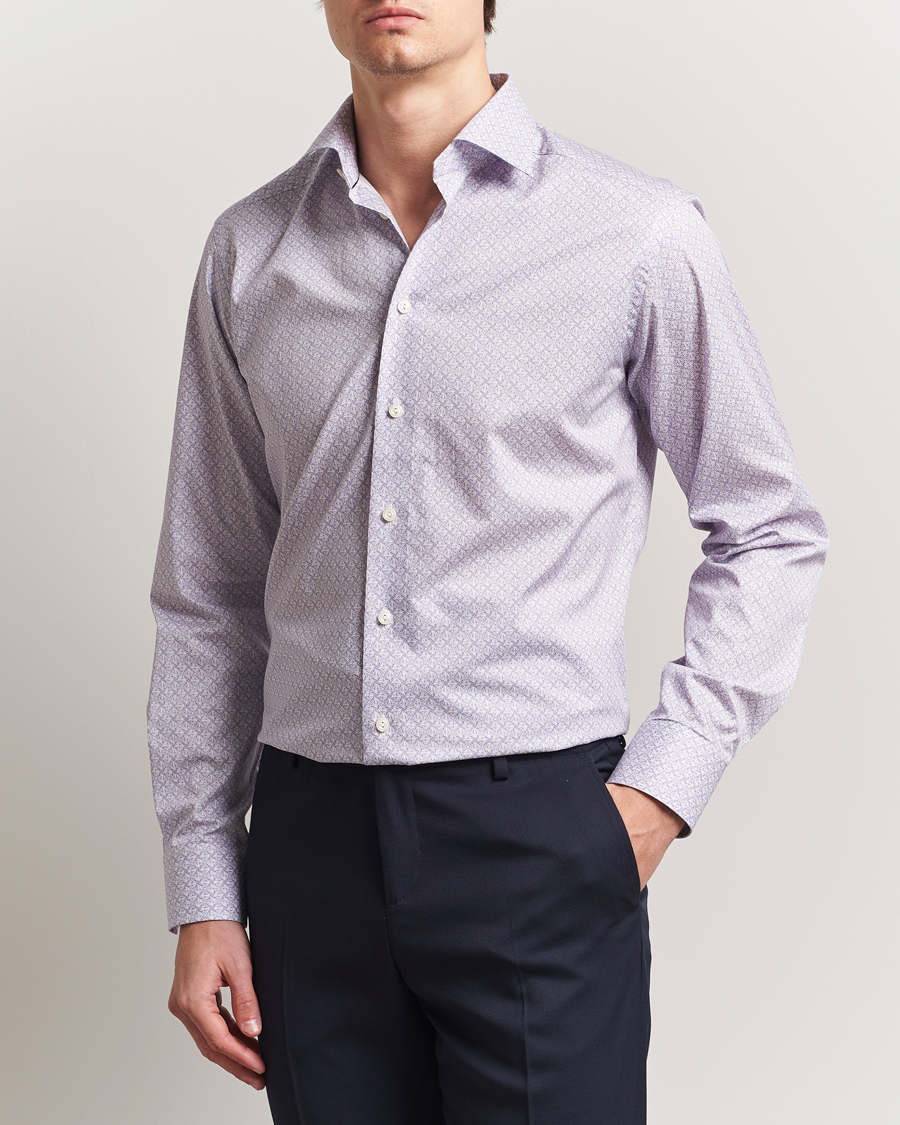 Homme | Chemises | Eton | Slim Fit Signature Twill Printed Shirt Pink