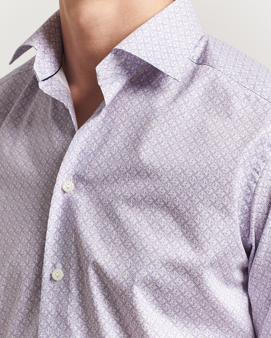 Homme | Chemises | Eton | Slim Fit Signature Twill Printed Shirt Pink