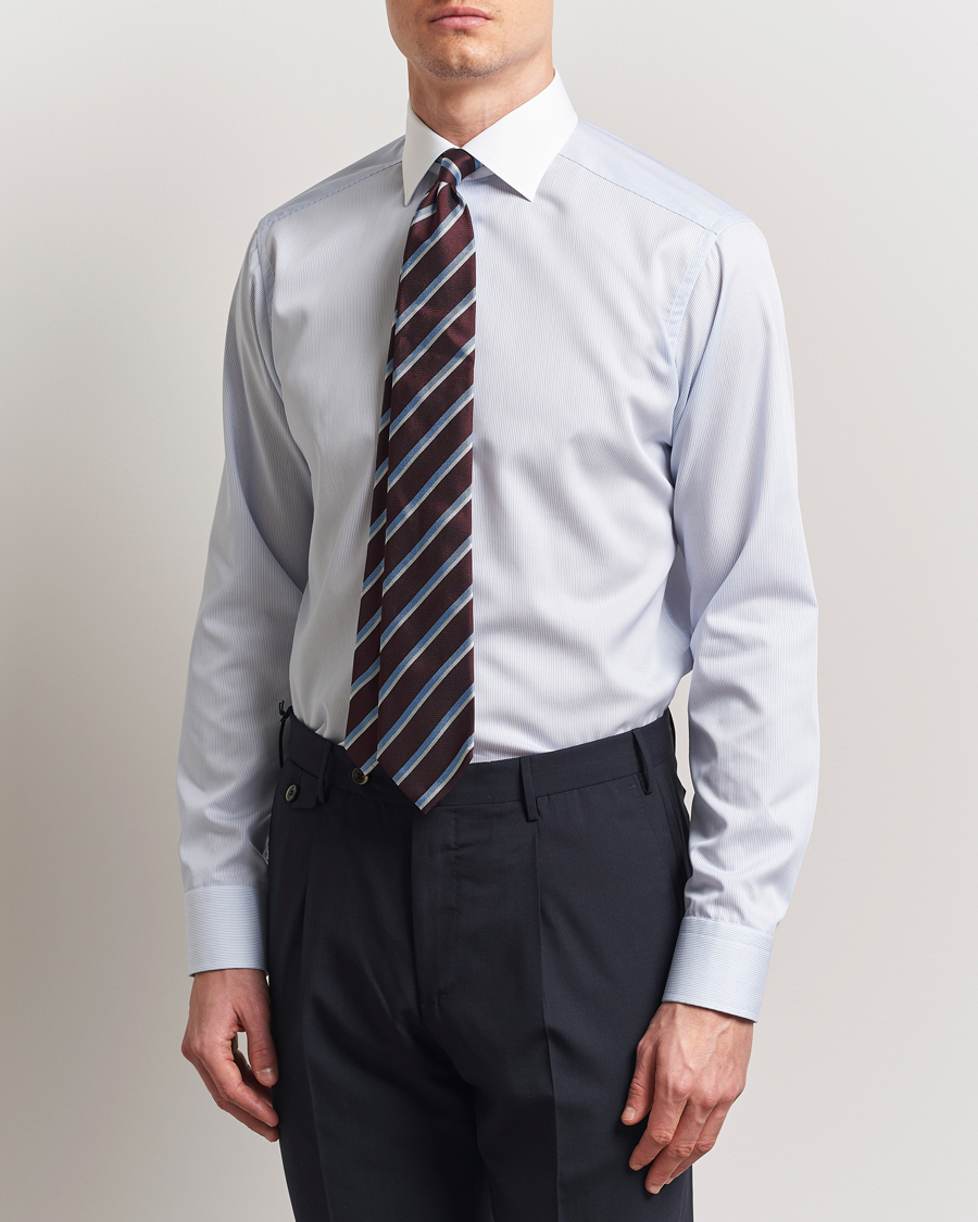 Homme | Chemises | Eton | Slim Fit Fine Twill Shirt Light Blue