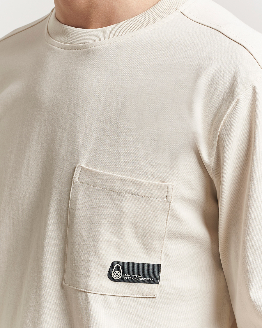 Homme | T-shirts | Sail Racing | Cyclone Heavy Cotton Long Sleeve T-Shirt Off White