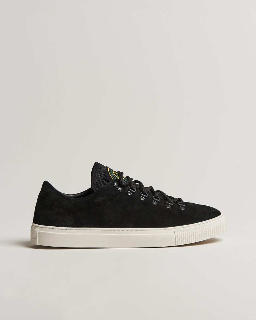 Homme | Stone Island Low Top Suede Sneakers Black | Stone Island | Low Top Suede Sneakers Black