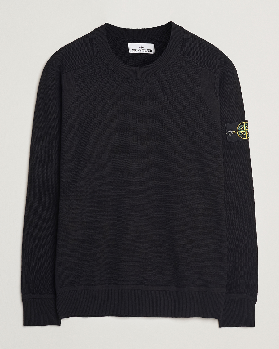 Homme | Pulls Et Tricots | Stone Island | Micro Stitch Organic Cotton Crew Black