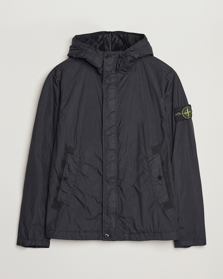 Homme | Manteaux Et Vestes | Stone Island | Crinkle Reps Hooded Jacket Black