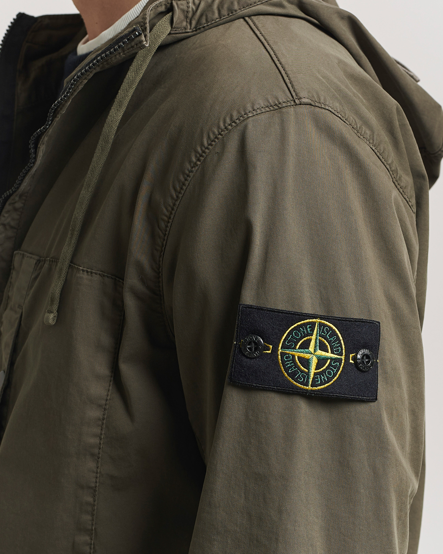 Homme | Manteaux Et Vestes | Stone Island | Supima Cotton Stretch Hooded Jacket Military Green