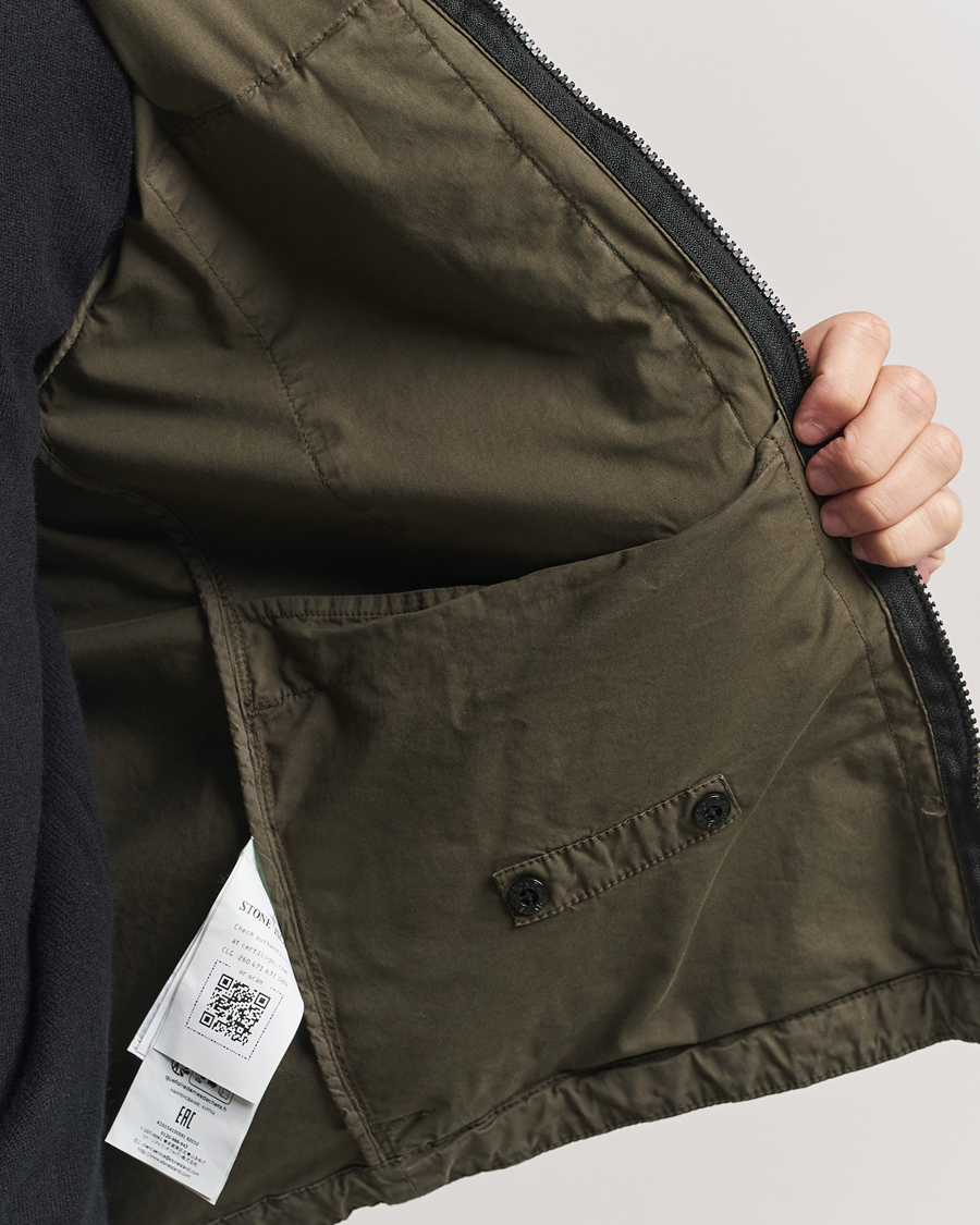 Homme | Manteaux Et Vestes | Stone Island | Supima Cotton Stretch Hooded Jacket Military Green