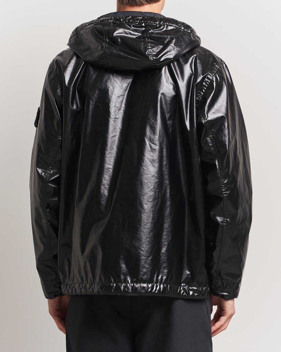 Homme | Manteaux Et Vestes | Stone Island | Mussola Gommata Hooded Jacket Black