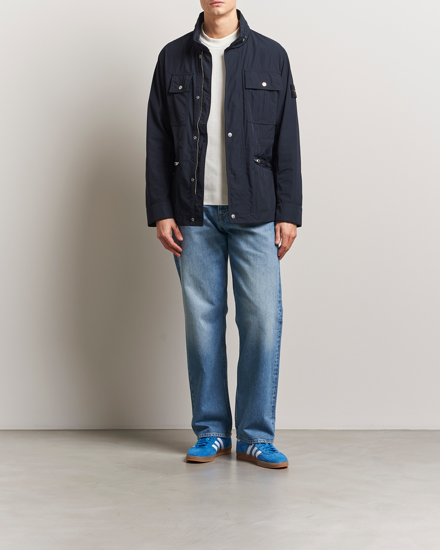 Stone Island Micro Twill Field Jacket Navy Blue - Acheter Stone