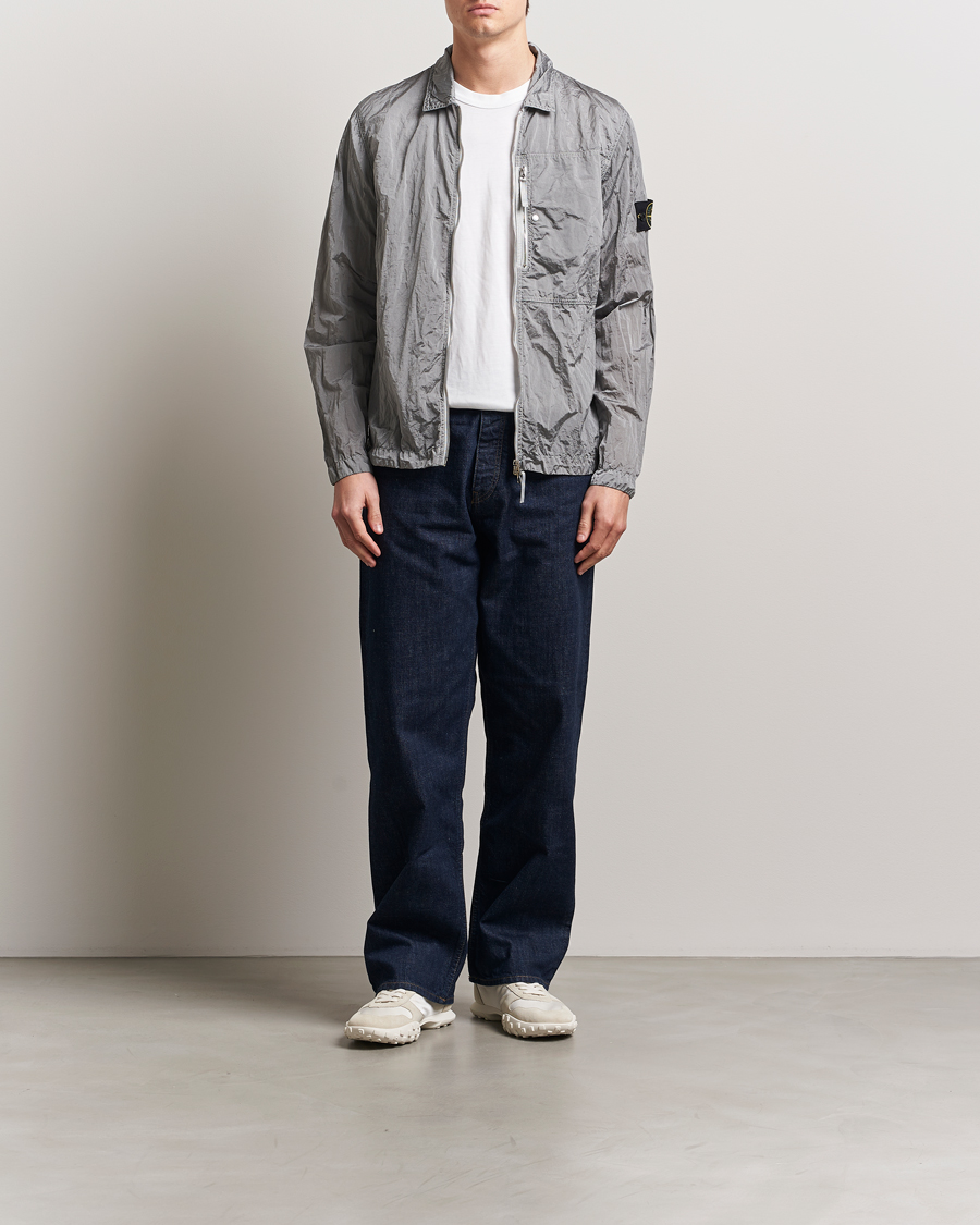 Homme | Chemises | Stone Island | Nylon Metal Zip Overshirt Pearl Grey