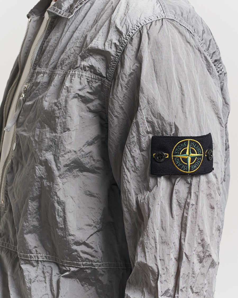 Homme | Chemises | Stone Island | Nylon Metal Zip Overshirt Pearl Grey